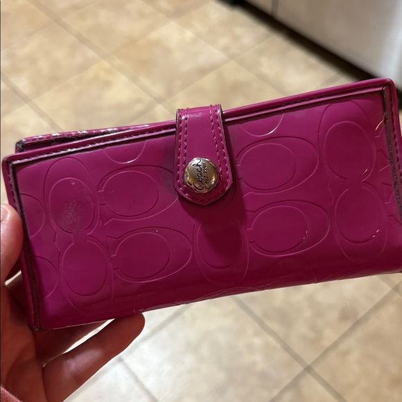 Handbags - Coach Pink Embossed Women's Wallet